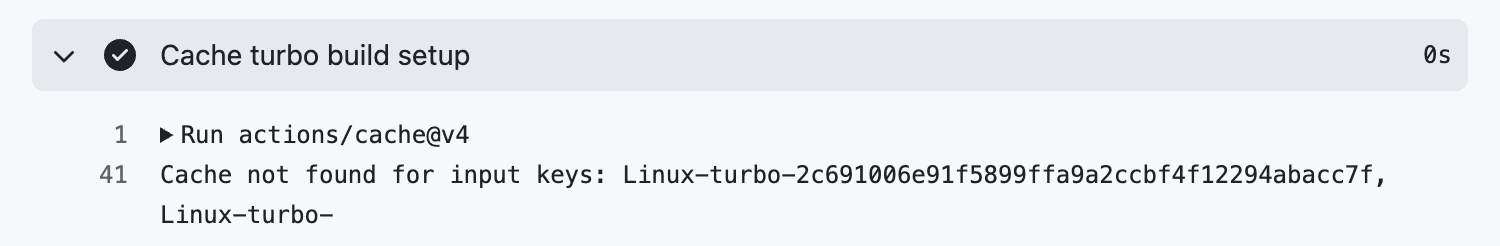 actions/cache 캐시 MISS
